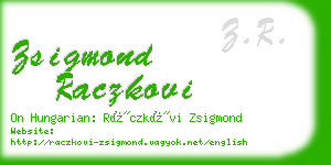 zsigmond raczkovi business card